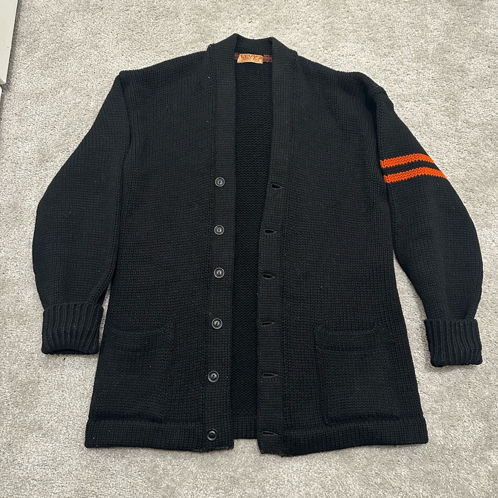 Vintage Levy’s Sport Shop Black Cardigan Size Small/Medium